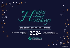 Business Holiday Postcard Template