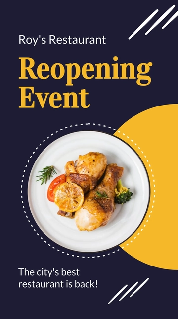 Free Restaurant Reopening Instagram Story Template to Edit Online
