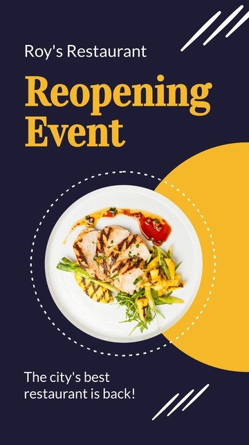 Free Restaurant Reopening Whatsapp Post Template to Edit Online