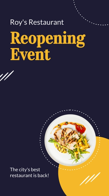 Free Restaurant Reopening Snapchat Geofilter Template to Edit Online