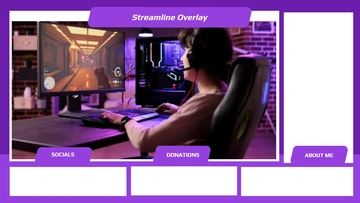 Free Modern Twitch Overlay Template to Edit Online