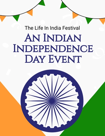 Free Indian Independence Day Event Flyer Template to Edit Online