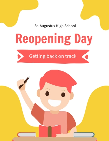Free School Reopening Flyer Template to Edit Online