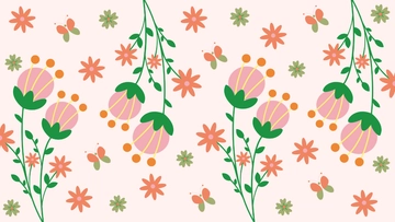 Free Floral Desktop Background Template to Edit Online