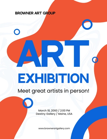 Free Art Exhibition Flyer Template to Edit Online