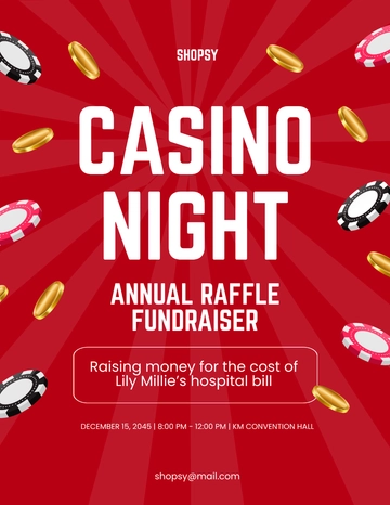 Free Benefit Raffle Flyer Template to Edit Online
