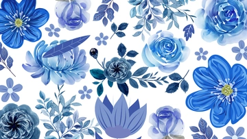 Free Royal Blue Floral Background Template to Edit Online