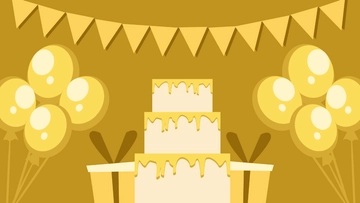 Free Birthday Gold Background Template to Edit Online