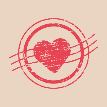 Free Heart Stamp Clipart Template to Edit Online