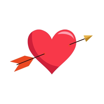 Free Heart And Arrow Clipart Template to Edit Online
