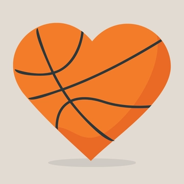 Free Basketball Heart Clipart Template to Edit Online