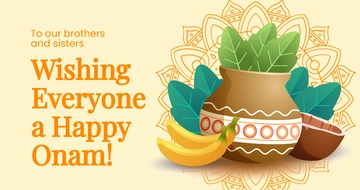 Free Happy Onam Facebook Post Template to Edit Online