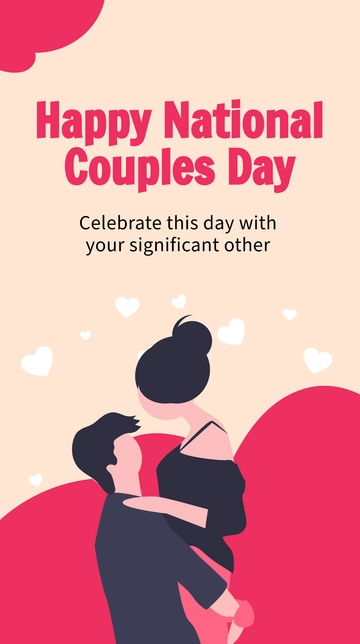 Free National Couples Day Instagram Story Template to Edit Online