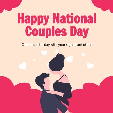 Free National Couples Day Linkedin Post Template to Edit Online