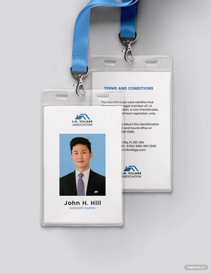 Simple Association ID Card Template