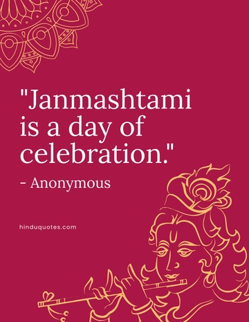 Free Janmashtami Quote Flyer Template to Edit Online