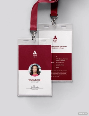 Simple Press ID Card Template
