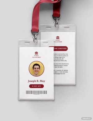 Simple School ID Card Template