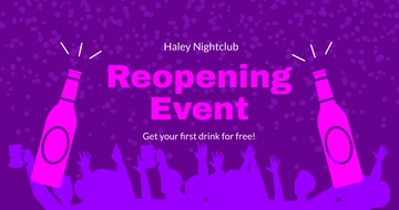 Free Reopening Event Ad Facebook Post Template to Edit Online