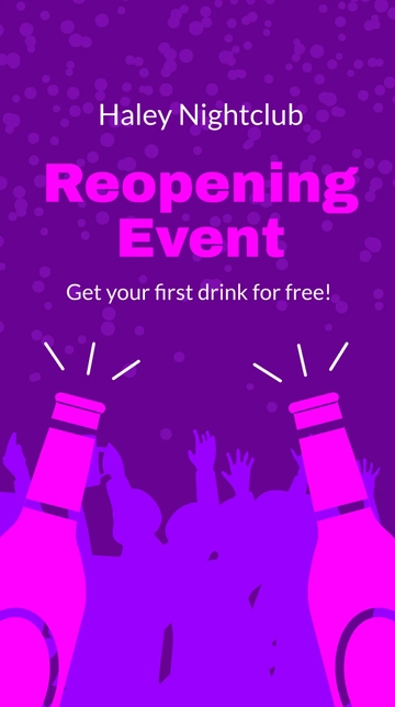 Free Reopening Event Ad Instagram Story Template to Edit Online