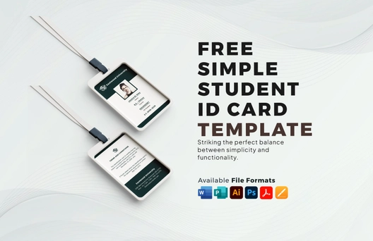 Simple Student ID Card Template