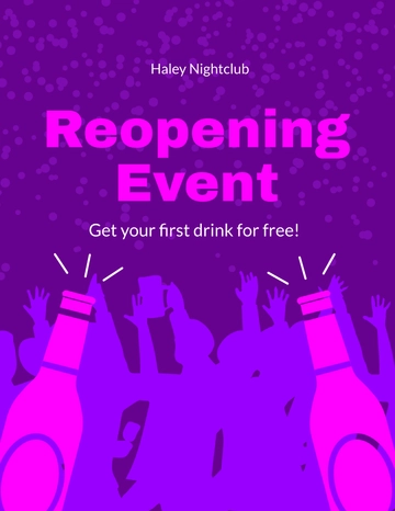 Free Reopening Event Ad Flyer Template to Edit Online
