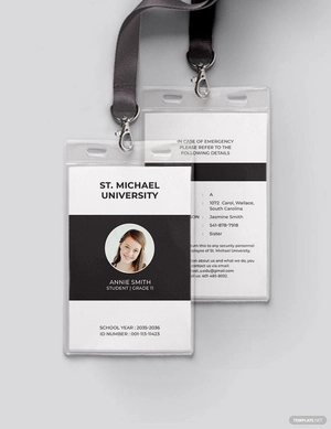 Simple University ID Card Template
