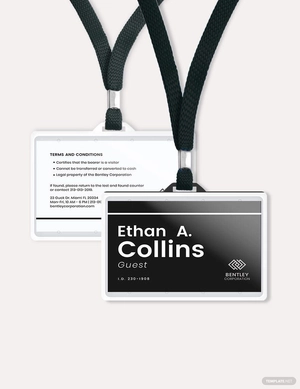 Simple Visitor/Guest ID Card Template