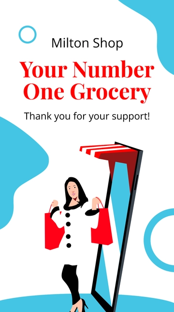 Free Thank You For Supporting Small Business Instagram Story Template to Edit Online