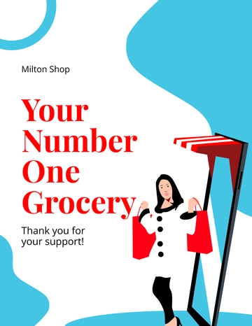 Free Thank You For Supporting Small Business Flyer Template to Edit Online
