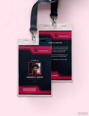 Soccer ID Card Template