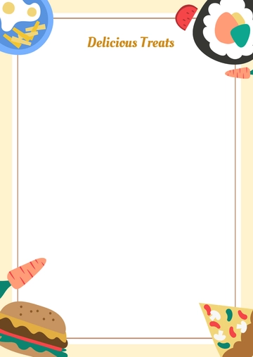 Free Food Page Border Template to Edit Online
