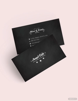 Black Board Business Card Template