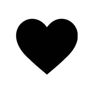 Free Simple Black Heart Silhouette Template to Edit Online