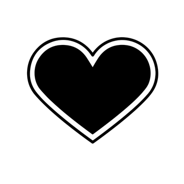 Free Black Heart Shape Silhouette Template to Edit Online