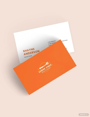 Chef Business Card Template