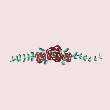 Free Burgandy Wedding Floral Clipart Template to Edit Online