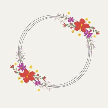 Free Round Floral Border Clipart Template to Edit Online