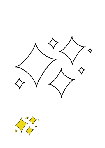 Free Transparent Sparkle coloring page Template to Edit Online