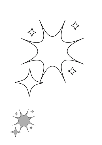 Free Glitter Sparkle coloring page Template to Edit Online