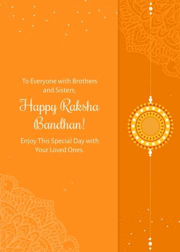 Free Raksha Bandhan Greeting Card Template to Edit Online