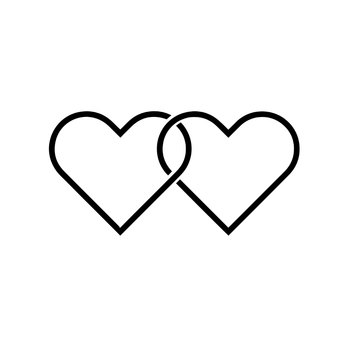 Free Wedding Heart Clipart Black and White Template to Edit Online