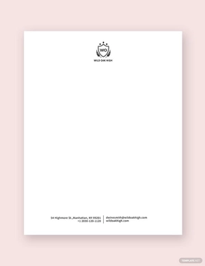 College Letterhead Template
