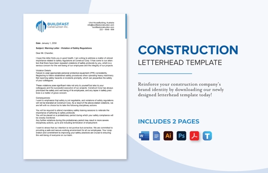 Construction Letterhead Template