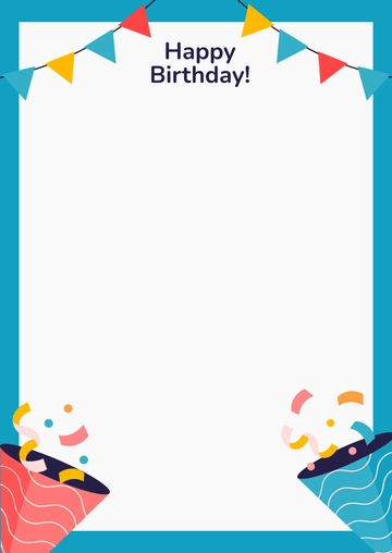 Free Birthday Page Border Template to Edit Online