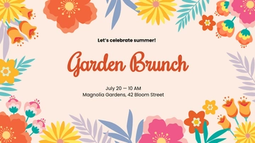 Free Summer Invitation Floral Background Template to Edit Online