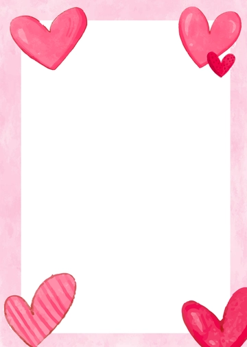 Free Heart Page Border Template to Edit Online
