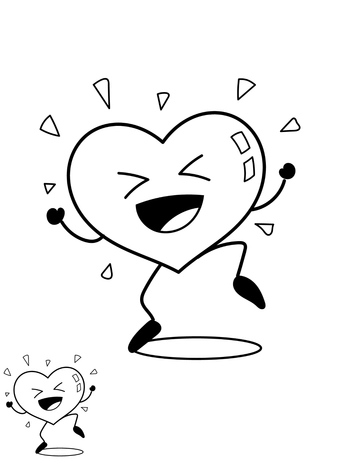 Free Happy Heart Coloring Page Template to Edit Online