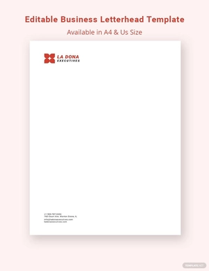 Editable Business Letterhead Template