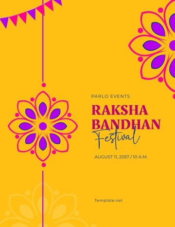 Free Raksha Bandhan Festival Flyer Template to Edit Online